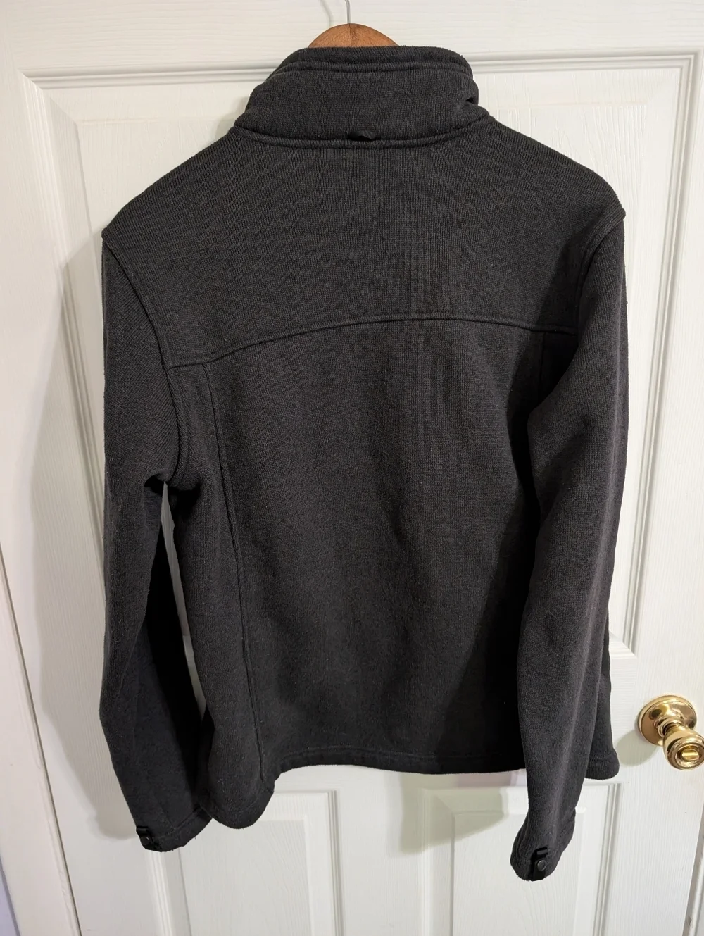North Face Mens Jacket Gray Full Zip Sweater Fleece Coat Size Medium